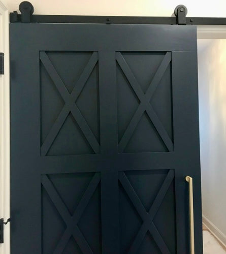 Black X Barn Door