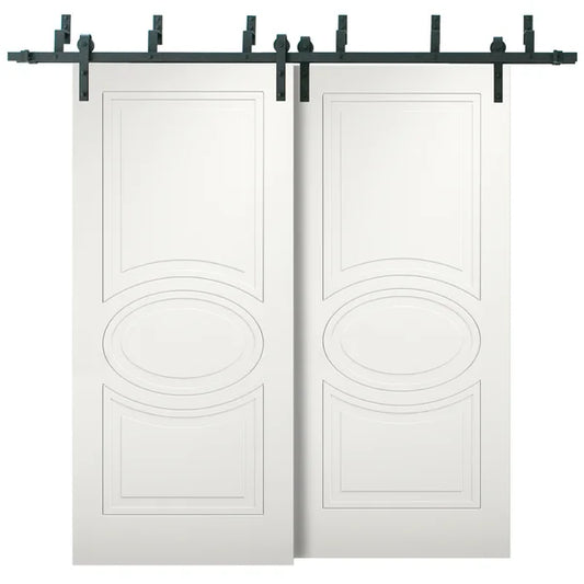 Barn White Doors with Installation Hardware Kit
